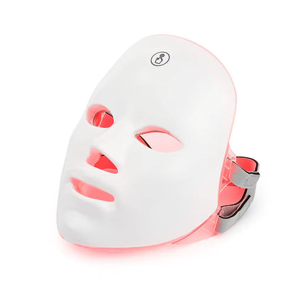 Mascarilla LED Facial Recargable, Mascarilla De Belleza Con Fotones LED De 7 Colores, Rejuvenecimiento De La Piel, Estiramiento Facial En Casa, Blanqueamiento, Cuidado De La Piel, Mascarilla De Belleza