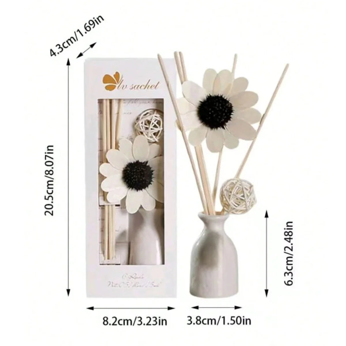 Flameless Home Fragrance Diffuser Set Long-Lasting Aromatherapy Essential Oil 30Ml for Bedroom Office Air Freshener Decor Gifts