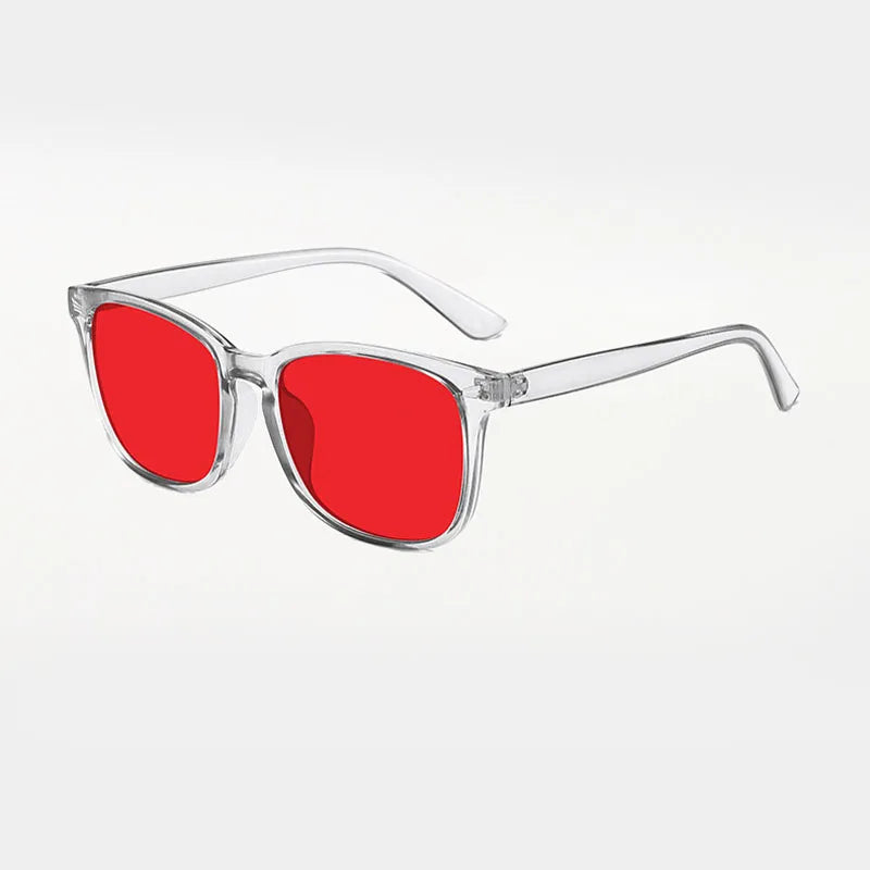 Unisex Red Yellow Orange Tinted anti Blue Light Glasses, Night Sleep Red Lens Filter Eyewear for Eye Strain Relief