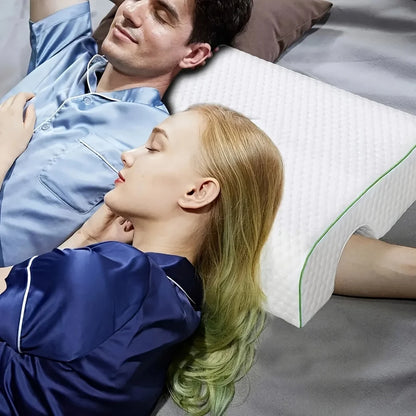 Orthopedic Memory Foam Pillow for Side Sleepers Cervical Support Soft Breathable Slow Rebound Couples Pillow No Pressure on Hand