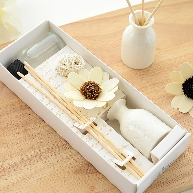 Flameless Home Fragrance Diffuser Set Long-Lasting Aromatherapy Essential Oil 30Ml for Bedroom Office Air Freshener Decor Gifts