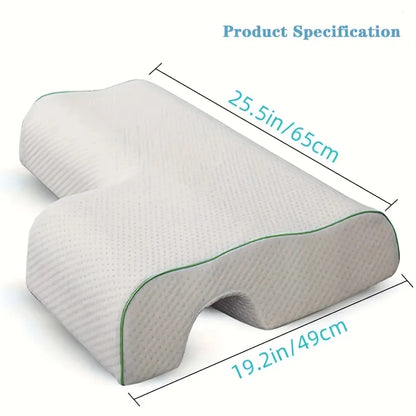 Orthopedic Memory Foam Pillow for Side Sleepers Cervical Support Soft Breathable Slow Rebound Couples Pillow No Pressure on Hand