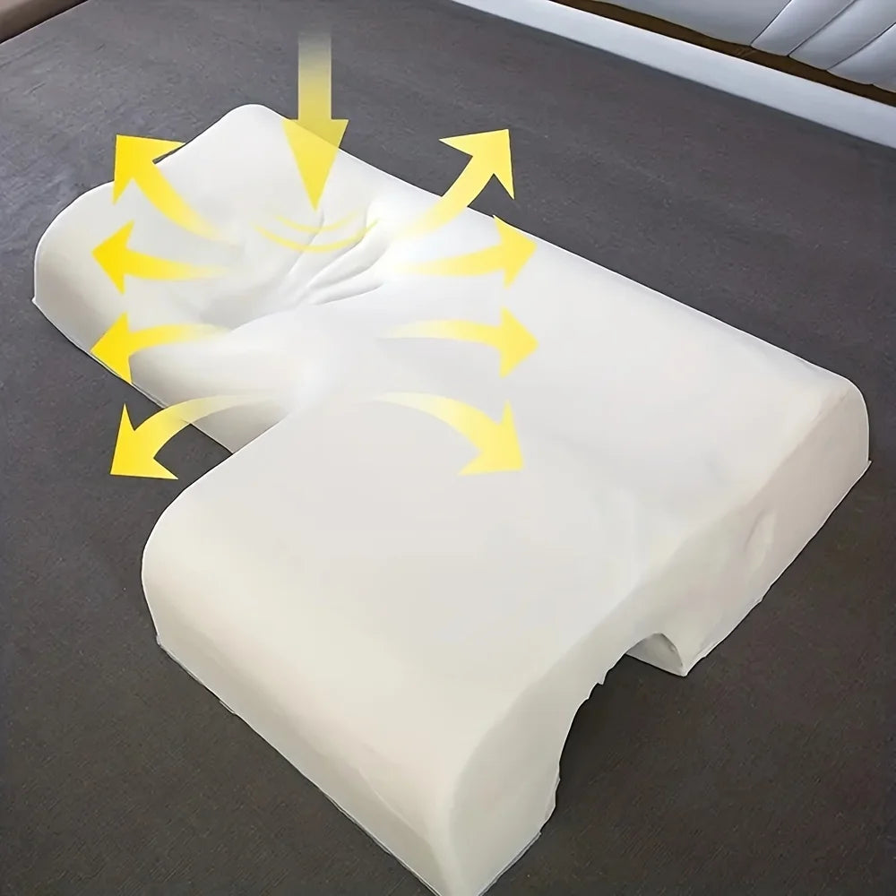 Orthopedic Memory Foam Pillow for Side Sleepers Cervical Support Soft Breathable Slow Rebound Couples Pillow No Pressure on Hand