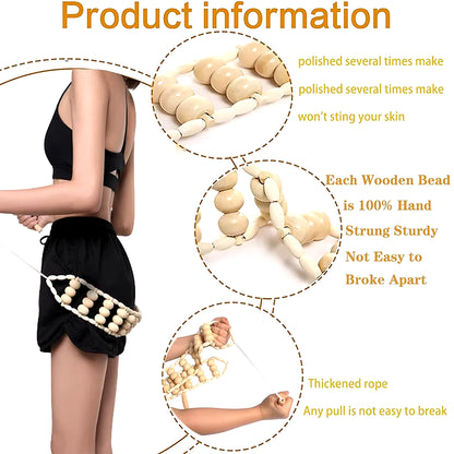Wood Therapy Massage Tools Lymphatic Drainage Massager Body Sculpting Tools for Maderoterapia Colombiana,Anti-Cellulite