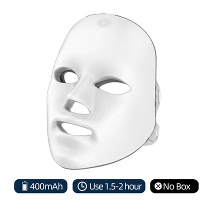 Mascarilla LED Facial Recargable, Mascarilla De Belleza Con Fotones LED De 7 Colores, Rejuvenecimiento De La Piel, Estiramiento Facial En Casa, Blanqueamiento, Cuidado De La Piel, Mascarilla De Belleza