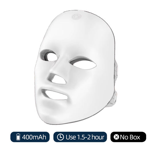 Mascarilla LED Facial Recargable, Mascarilla De Belleza Con Fotones LED De 7 Colores, Rejuvenecimiento De La Piel, Estiramiento Facial En Casa, Blanqueamiento, Cuidado De La Piel, Mascarilla De Belleza