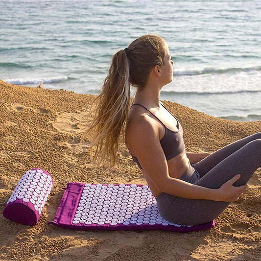 Esterilla de acupresión con almohada Bremux - Morado